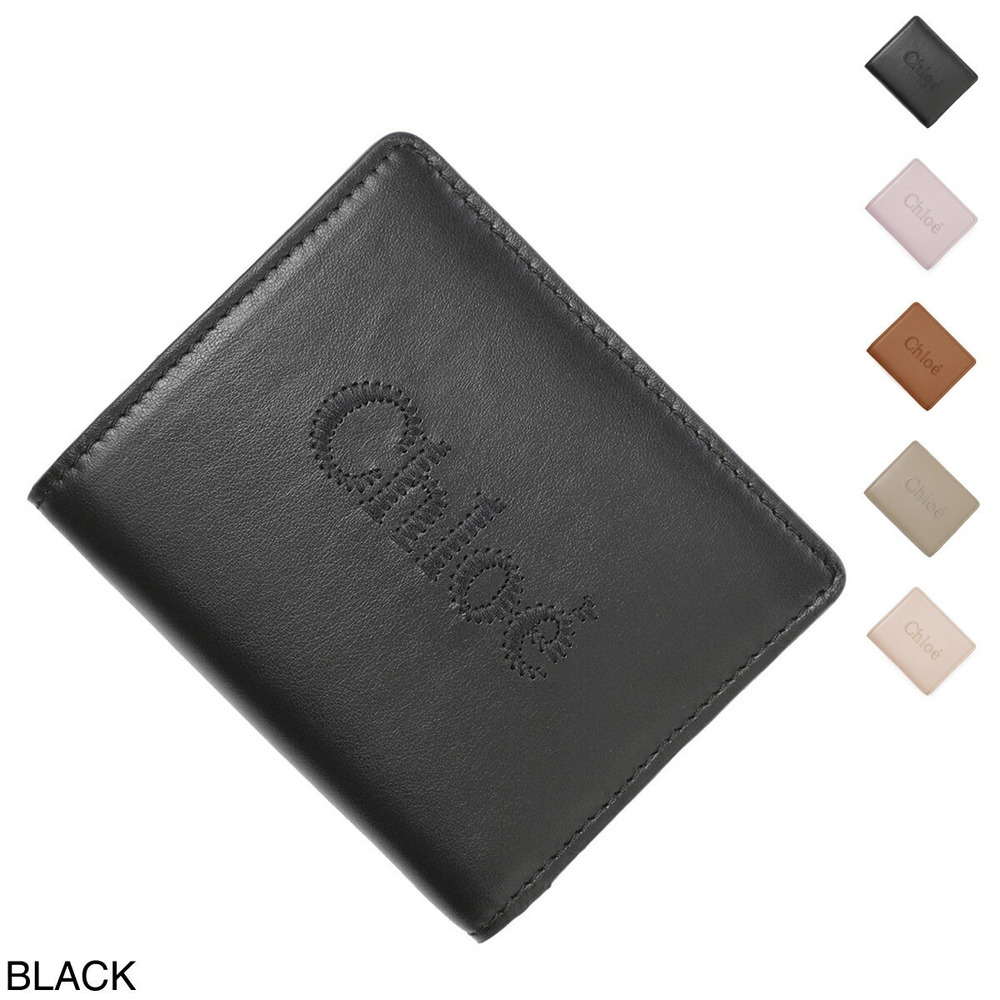 Chloe SENSE Bi fold Wallet Coin Black